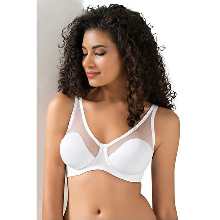 Tül Kaplı Soft Cup Sütyen Kadın 9200