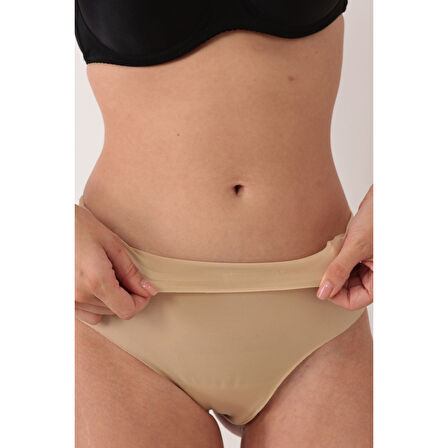 Ten Lazer Kesim Düşük Bel Tangalı Korse Külot