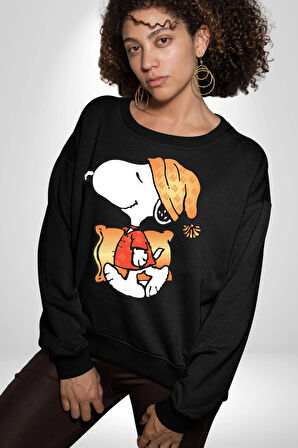 Yastık Uyku Uyku Tulumu Kadın Erkek Siyah Sweatshirt 
