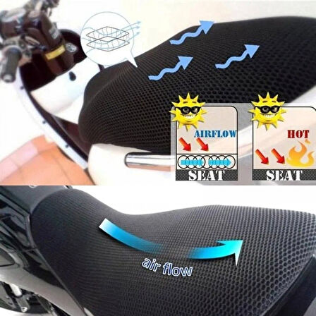 Motosiklet Fileli Sele Kılıfı Xl Beden