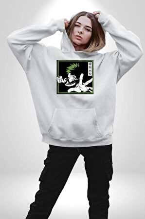 My Hero Academia  Dabi Anime  Kadın Erkek  Beyaz Kapüşonlu Sweatshirt Hoodie