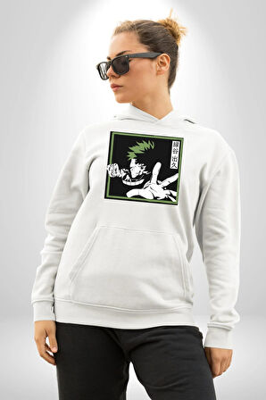 My Hero Academia  Dabi Anime  Kadın Erkek  Beyaz Kapüşonlu Sweatshirt Hoodie