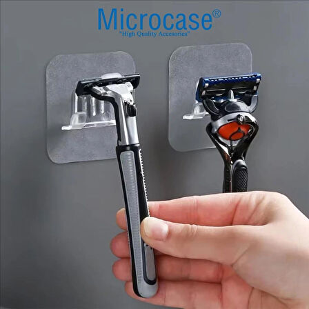 Microcase Güçlü  Yapışkanlı  Tıraş Bıçağı Tutucu Askılığı - ŞEFFAF AL4940 1 Adet