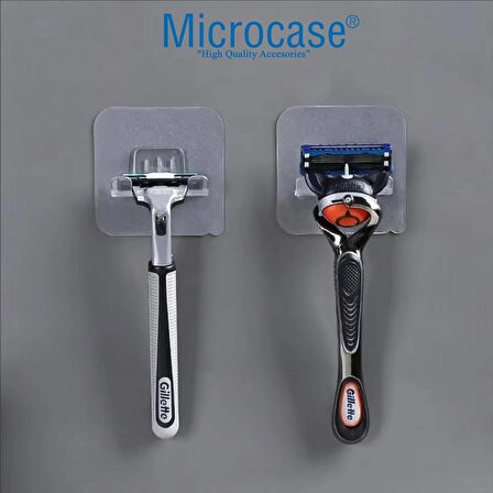 Microcase Güçlü  Yapışkanlı  Tıraş Bıçağı Tutucu Askılığı - ŞEFFAF AL4940 1 Adet