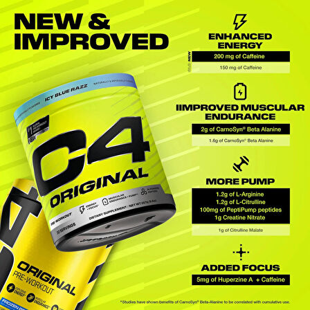 Cellucor C4 Original PreWorkout 50 Servis - Amerikan versiyon