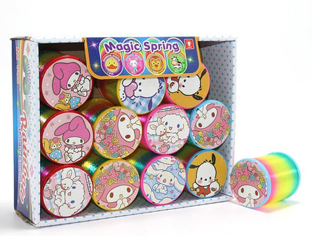 Nostaljik Eğlence Keyifli Vakit Sevimli Figür Sanrio Karakterli Magic Spring Stres Yayı 12'Li