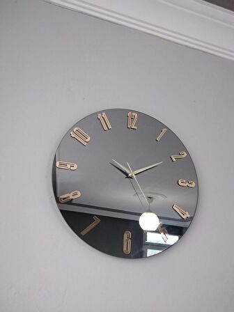GERÇEK AYNALI DEKORATİF DUVAR SAATİ 40 CM
