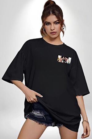 Jujutsu Vintage Washed - Megumi Gojo Anime Manga Siyah Oversize Kadın Erkek Ön ve Sırt Baskılı Tişört
