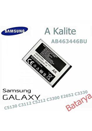 Samsung AB463446BU Batarya Samsung C5130 C3112 C5212 C3300 E2652 C3330 Uyumlu Batarya