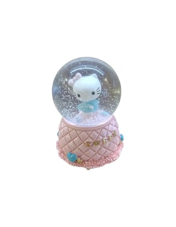 Hello Kity pilli Işıklı Müzikli Sulu polyester 12 cm *8,5 cm Kar Küresi (dilediğiniz notu hediye paketi üzerine yazılı şeklinde gönderim yapılmaktadır)