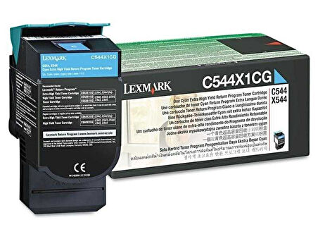 Lexmark C544X1CG Mavi Orjinal Toner 