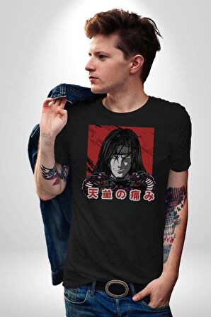 Orochimaru Anime Kadın Erkek Unisex Siyah Organik Baskılı T-Shirt Penye Yüksek Kalite