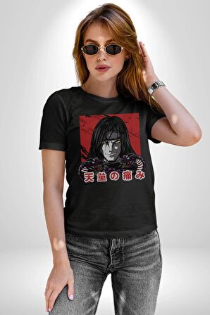 Orochimaru Anime Kadın Erkek Unisex Siyah Organik Baskılı T-Shirt Penye Yüksek Kalite