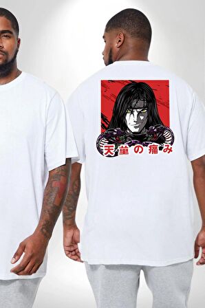 Orochimaru Anime Büyük Beden Beyaz Tişört Kadın Erkek Ünisex Sırt Baskılı