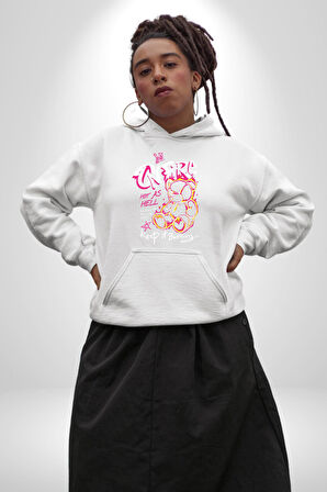 Yanmaya Devam Edecek Kadar Sıcak Kadın Erkek  Beyaz Kapüşonlu Sweatshirt Hoodie