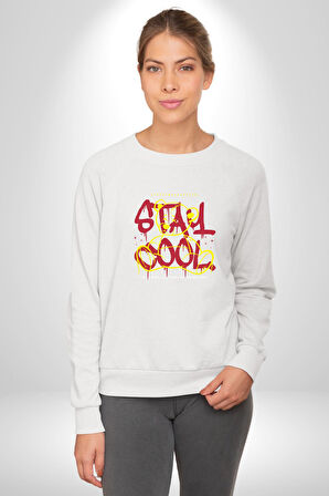 Havalı Kal Kadın Erkek Beyaz Sweatshirt 