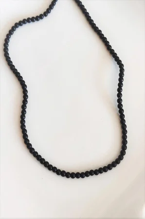 4 MM MAT ONİKS DOĞAL TAŞ KOLYE