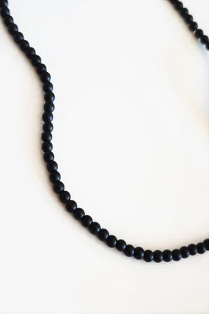 4 MM MAT ONİKS DOĞAL TAŞ KOLYE