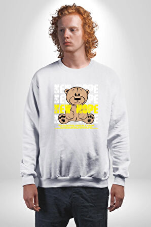 Yeni Umut Kadın Erkek Beyaz Sweatshirt 