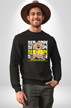 Yeni Umut Kadın Erkek Siyah Sweatshirt 