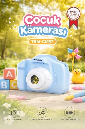 Delux Serisi Küçük Öğretici Hatıra Dijital Fotoğraf Makineleri Çocuk Kamerası CMR7 1080P