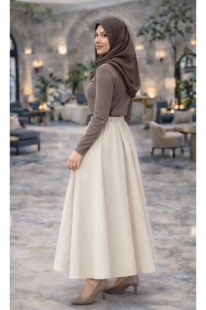 Uzun Etek Tesettür – Beli Lastikli Maxi Kloş Model