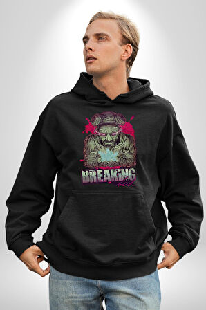 Breaking Bad Kadın Erkek  Siyah Kapüşonlu Sweatshirt Hoodie
