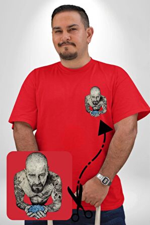 Breaking Bad Kırmızı Büyük Beden Kadın Basic Minimal Baskılı Tişört