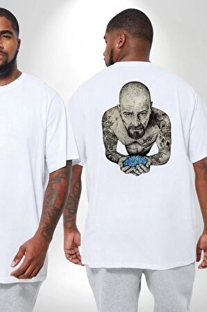 Breaking Bad Büyük Beden Beyaz Tişört Kadın Erkek Ünisex Sırt Baskılı