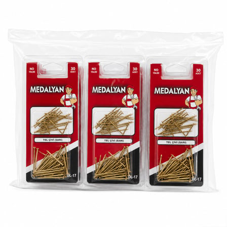 360 ADET 10X30 SARI TP ÇELİK TEL ÇİVİ 12X30PCS (5671) gotlthmngoxx