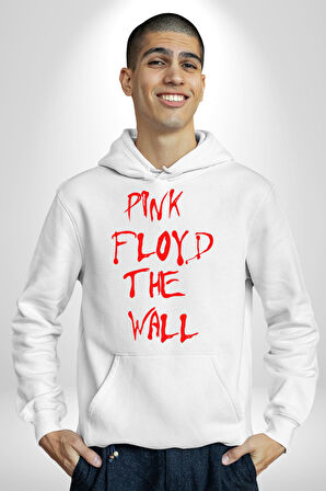 Pink Floyd The Wall Kadın Erkek  Beyaz Kapüşonlu Sweatshirt Hoodie
