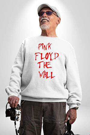 Pink Floyd The Wall Kadın Erkek Beyaz Sweatshirt 