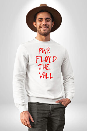 Pink Floyd The Wall Kadın Erkek Beyaz Sweatshirt 
