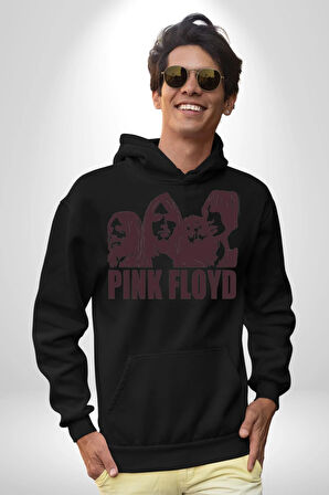 Pink Floyd Kadın Erkek  Siyah Kapüşonlu Sweatshirt Hoodie