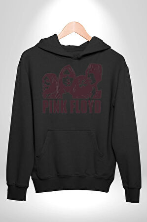 Pink Floyd Kadın Erkek  Siyah Kapüşonlu Sweatshirt Hoodie