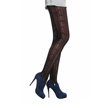 Daymod Kadın Amatista Micro File Desenli Külotlu Çorap