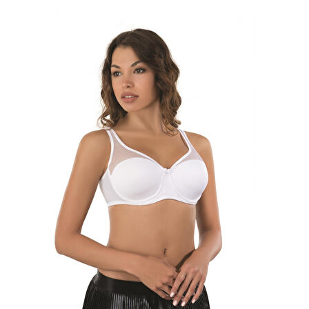 Beyaz Mı Emay 167d Pedli Tül Toparlayıcı Sütyen