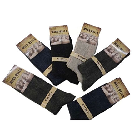 Miss Bella Lamswool Kışlık Erkek Çorap 8 Adet