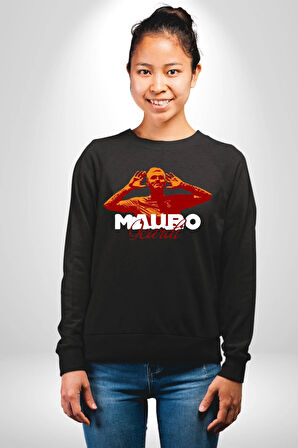 Mauro Icardi Gol Sevinci Kadın Erkek Siyah Sweatshirt 