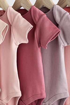 % 100 Pamuklu Pembe 5’li Body Zıbın Set