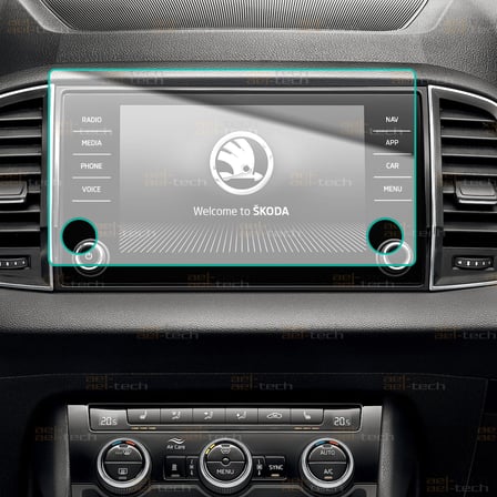 Skoda Kodiaq Uyumlu 8 Inç Navigasyon Cam Ekran Koruyucu 2018-2022