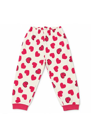 Kız Bebek Uzun Kollu Desenli Alt Üst Pijama Takımı 2 Parça