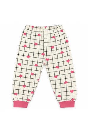 Kız Bebek Uzun Kollu Desenli Alt Üst Pijama Takımı 2 Parça
