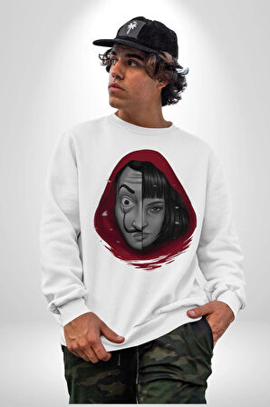 La Casa De Papel Tokyo Kadın Erkek Beyaz Sweatshirt 