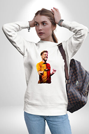 Mertens Gol Sevinci Kadın Erkek Beyaz Sweatshirt 