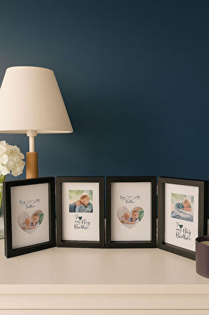 4'lü  Dekoratif Siyah Fotoğraf Çerçevesi 10*15 cm (1)