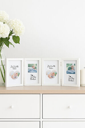 4'lü Dekoratif Beyaz Fotoğraf Çerçevesi 10*15 cm (2)