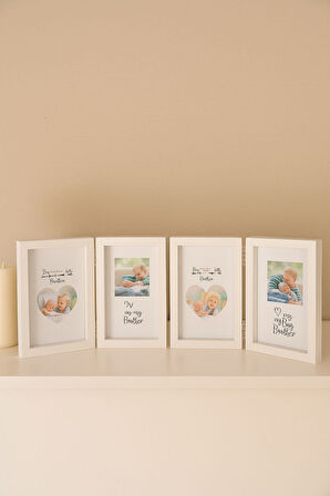 4'lü Dekoratif Beyaz Fotoğraf Çerçevesi 10*15 cm (2)