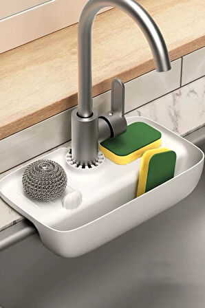 Beyaz Mutfak Banyo Lavabo Düzenleyici Organizer