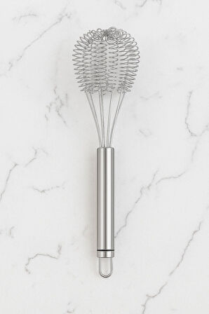 Lux Paslanmaz Çelik Helezon Yaylı Profesyonel Pastacı Balon Çıprıcı